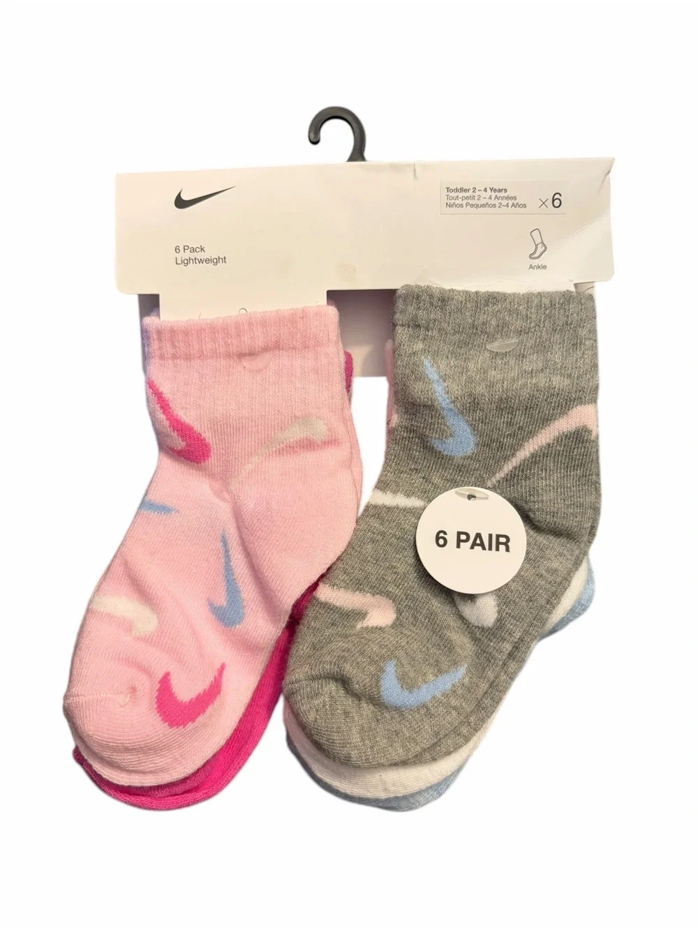 School Nike Swoosh Toddler Girls Anklet Socks!